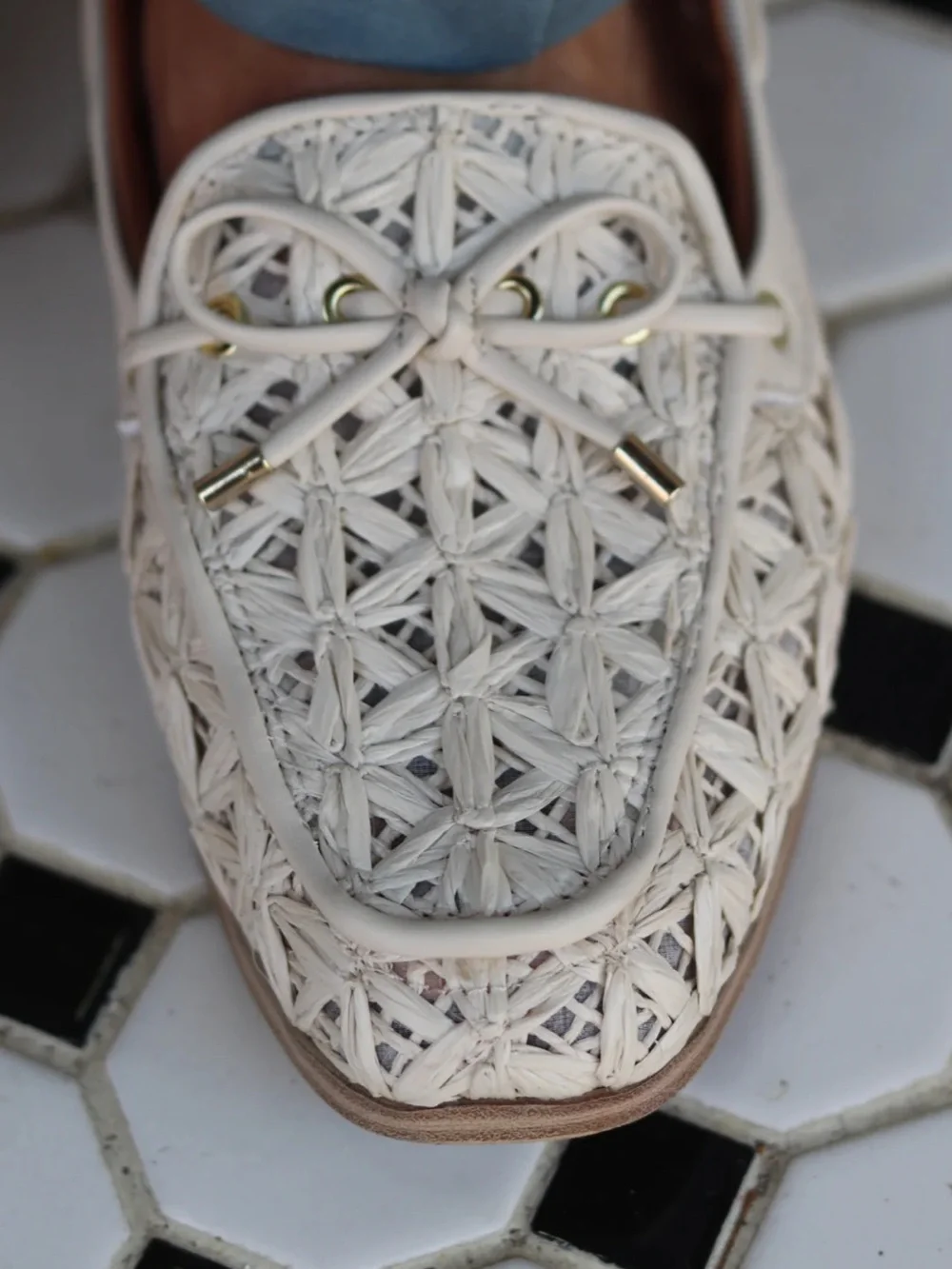 Dolce Vita Modern Loafers Ivory Raffia Size 9.5